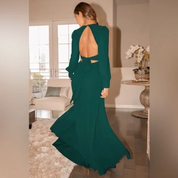 Lulus talk about divine hunter green dress - Picture 2 of 3